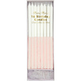 Pale Pink Glitter Dipped Candles