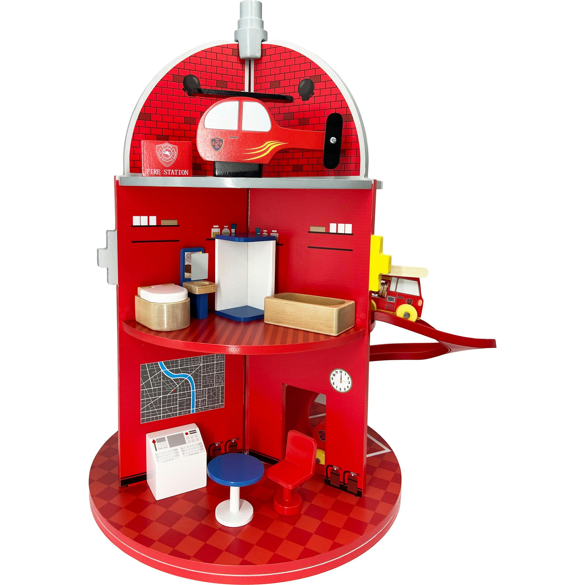 3-Story Fire Station Playset with 25 Figurines and Furnishings