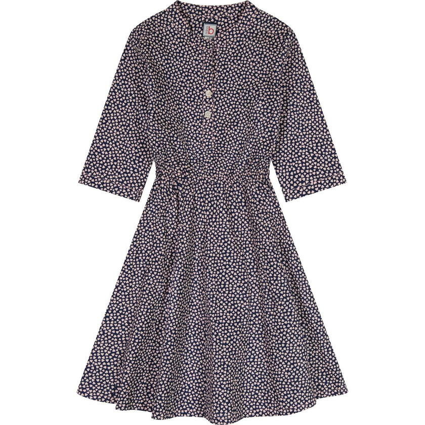 Gabriela Mini Hearts Print Circle Skirt Dress, Pink