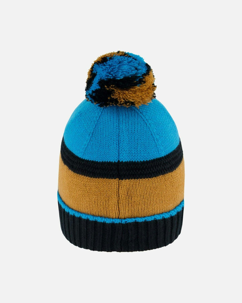 Ribbed Knit Pompom Beanie Hat