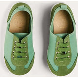 Canvas Lace Up Plimsols in Green (23-35EU)