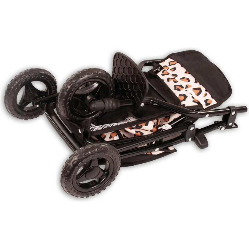 Gotz 3‑Wheel Doll Buggy “Little Tiger” – Compact Tiger‑Print Doll Stroller with Sunshade