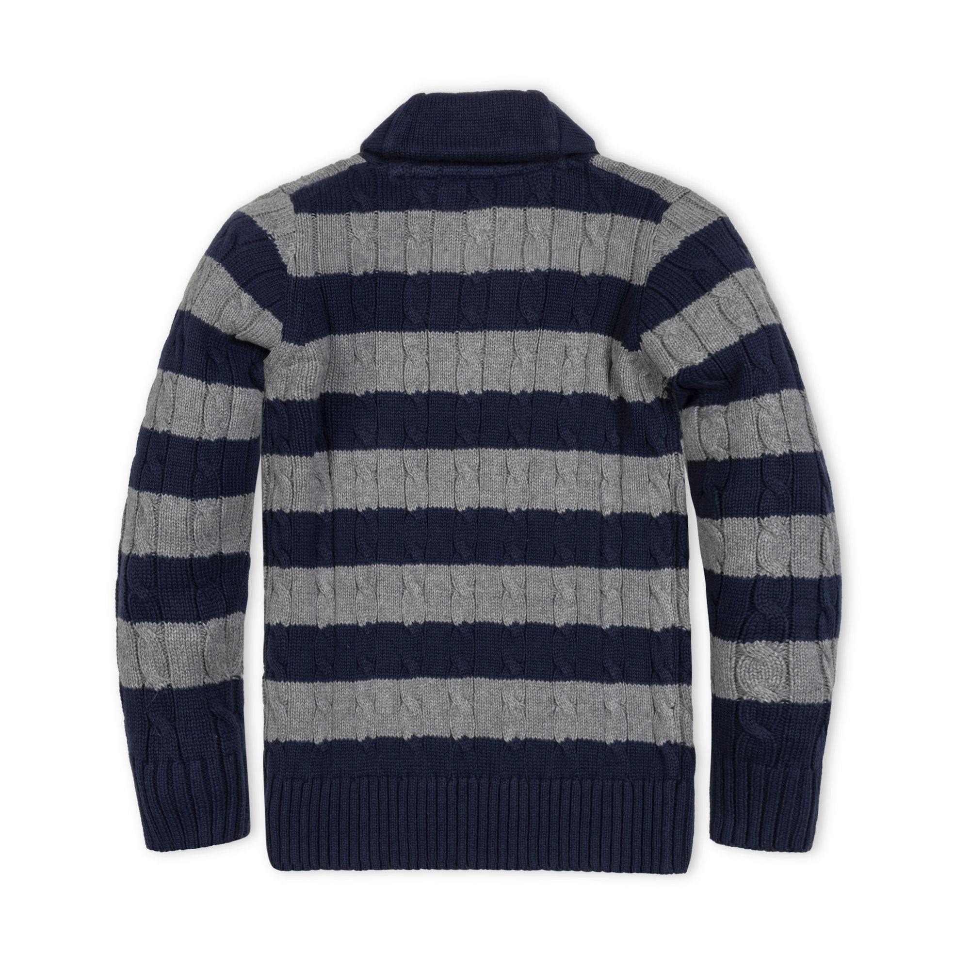 Shawl Collar Cable Sweater