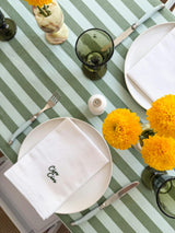 Lido Stripe Tablecloth in Oliva