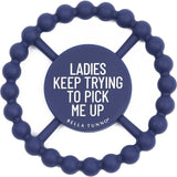 Ladies Pick Me Up Beaded Round Grip Silicon Teether