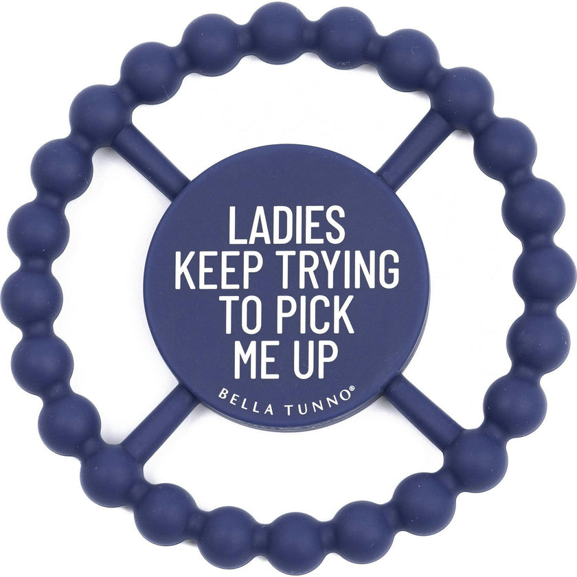 Ladies Pick Me Up Beaded Round Grip Silicon Teether