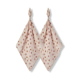 Seashells Bamboo Muslin Two-Piece Burp Cloth Set
