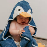 Character Bamboo Hooded Towel - Pebbles