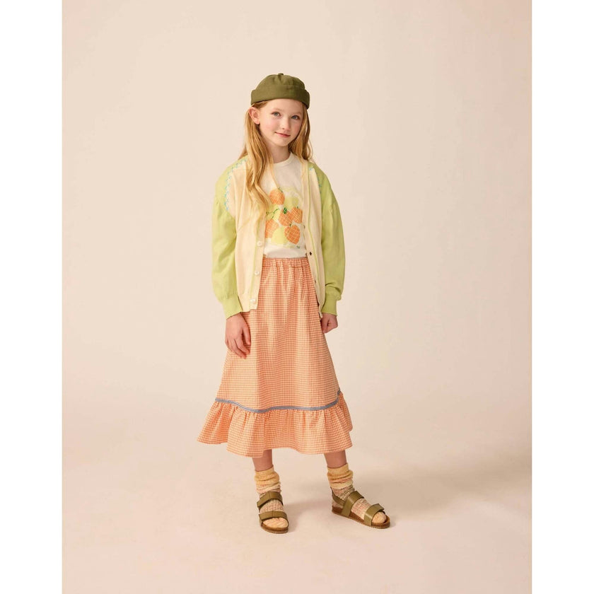 Picnic Skirt in Orange Gingham