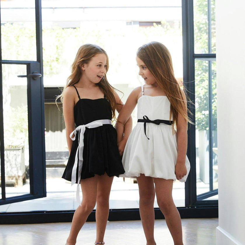 Bailey White Rose Satin Ballet Dress
