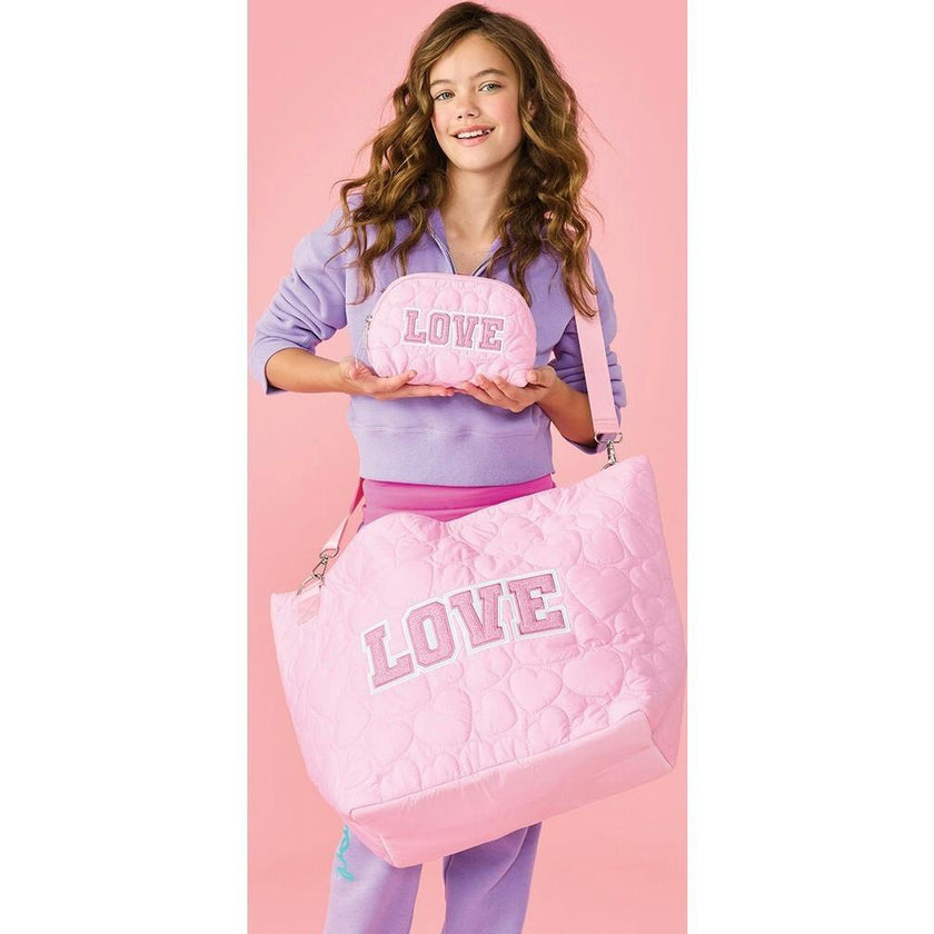 Love Heart Puffy Weekender Bag