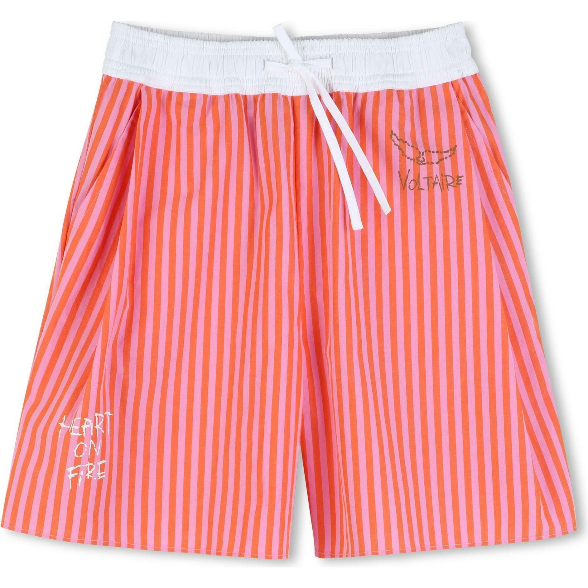 ZADIG & VOLTAIRE Make Art Striped Shorts - Pink Orange