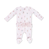 Petite Ballet - 2 Way Ruffle Front Zipper Footie