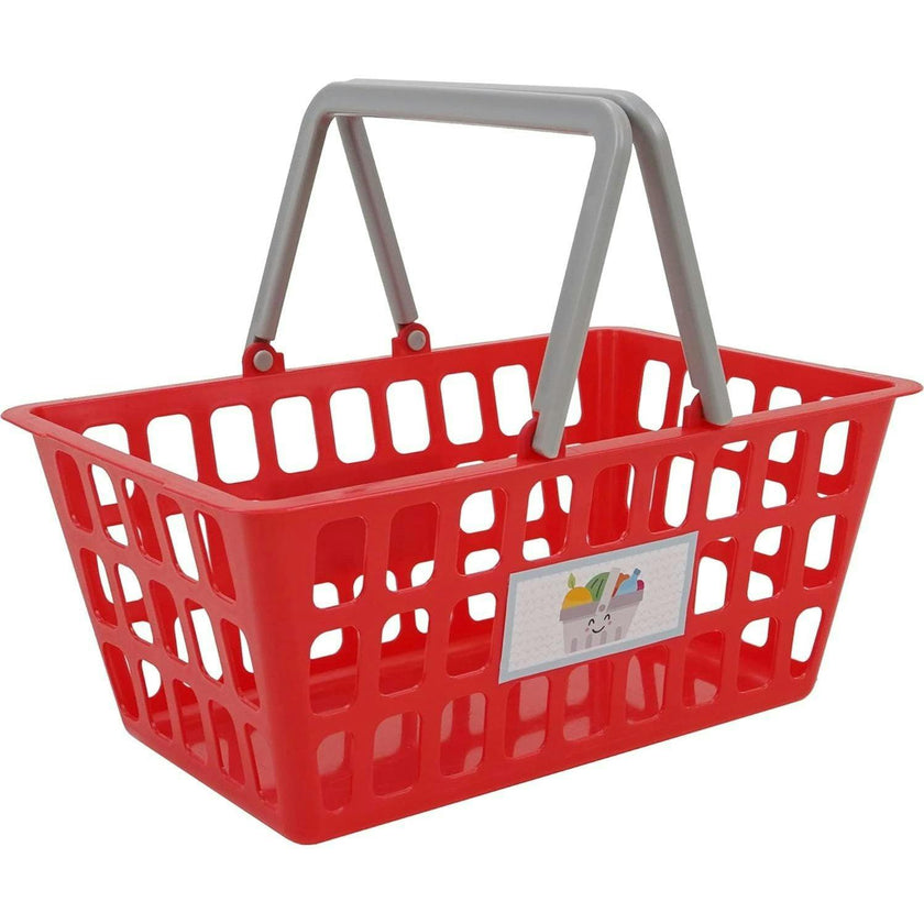 Kids Pretend Play 2-in-1 Red Shopping Cart