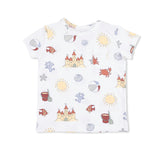 Sunny Sandcastles - Crew Neck Tee with Casual Short