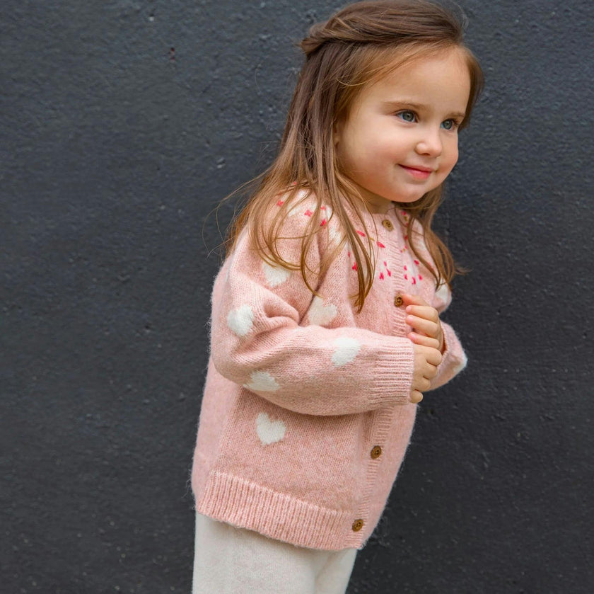 BONTON Pastel Baby Cardigan - Rose Baby
