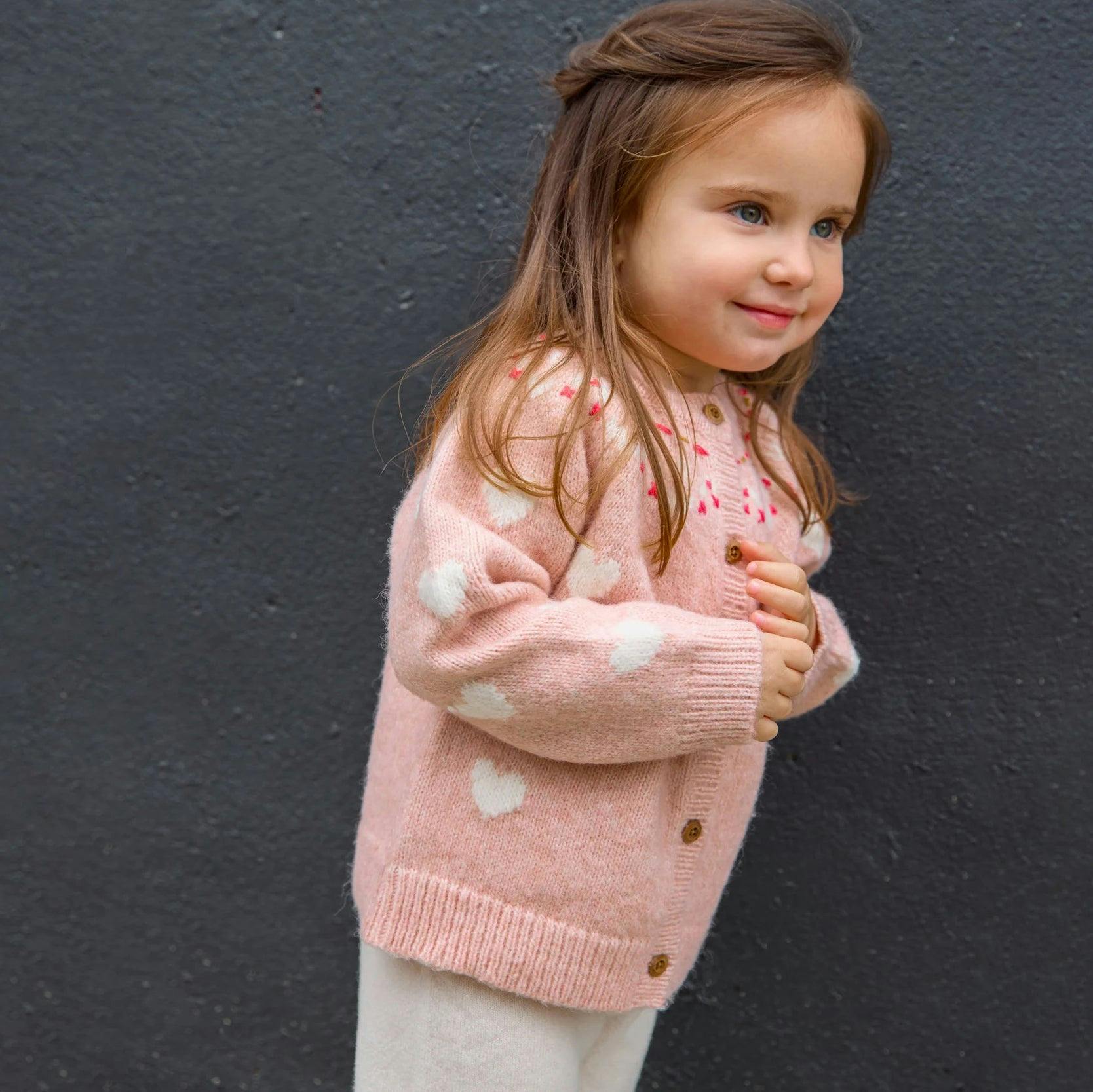 BONTON Pastel Baby Cardigan - Rose Baby