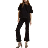 Embroidered Floral Applique Top