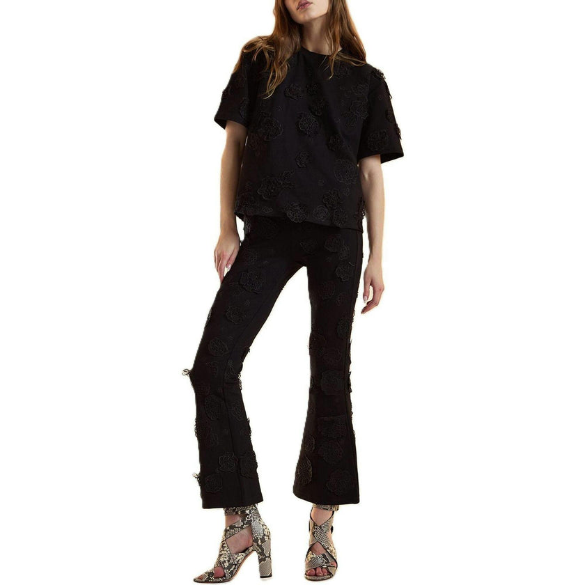 Embroidered Floral Applique Top