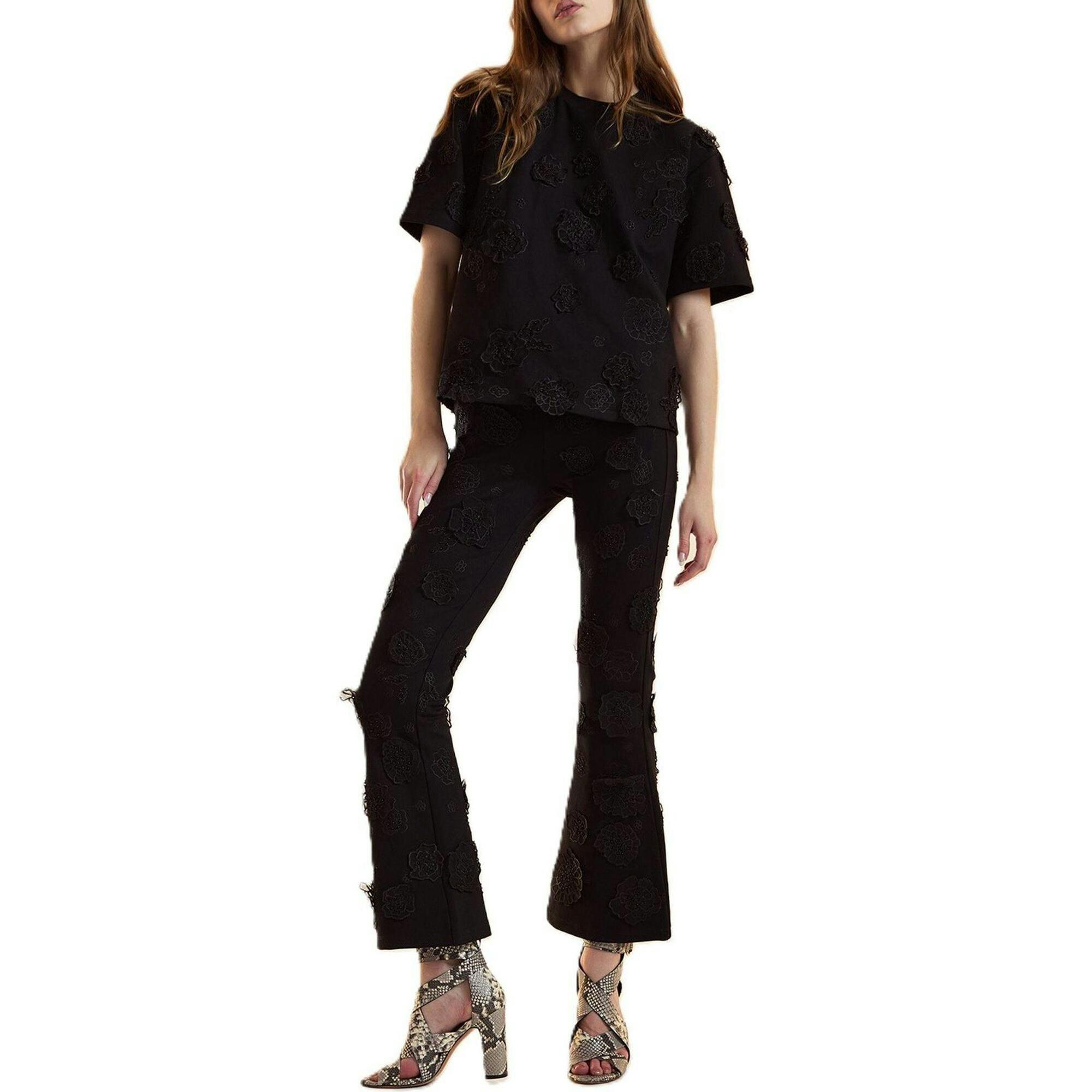 Embroidered Floral Applique Top