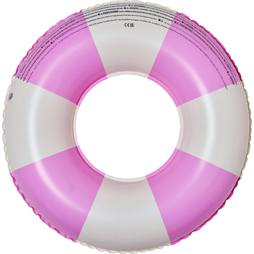Mini Tube Pool Ring: Zest Magenta Stripe