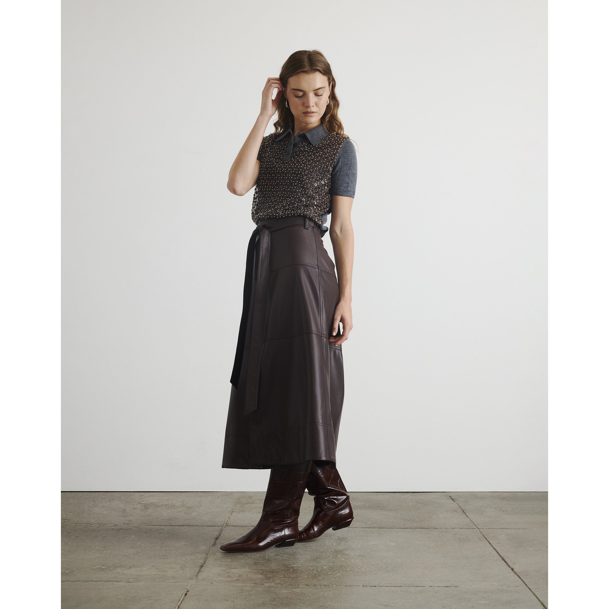 Hudley Skirt, Burgundy