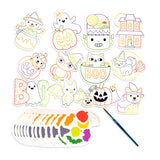 Playful Painters Easy Watercolor Painting Kit - Trick or Treat - 12 Cards 12 Palettes 1 Paintbrush