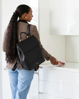 Chic, Stylish Padded Laptop Sleeve Backpack, Black