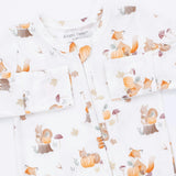 Woodland Animals with Pumpkins - 2 Way Zipper Footie