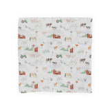 Cotton Muslin Swaddle Blanket - Farmyard