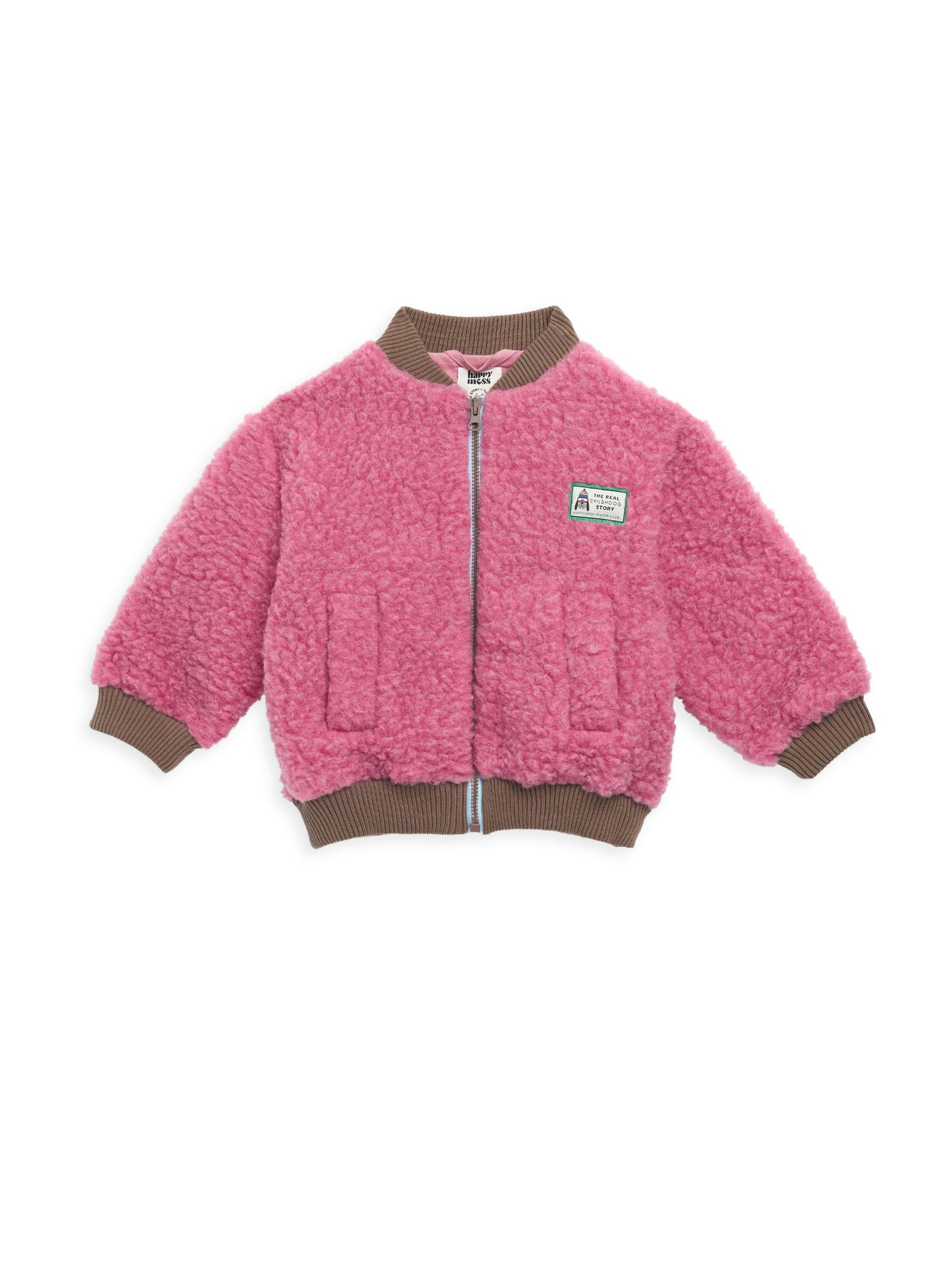 children's merino wool bomber jacket - dusty pink
