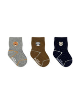Wild Critters Assorted Neutral 3pk Infant Hosiery