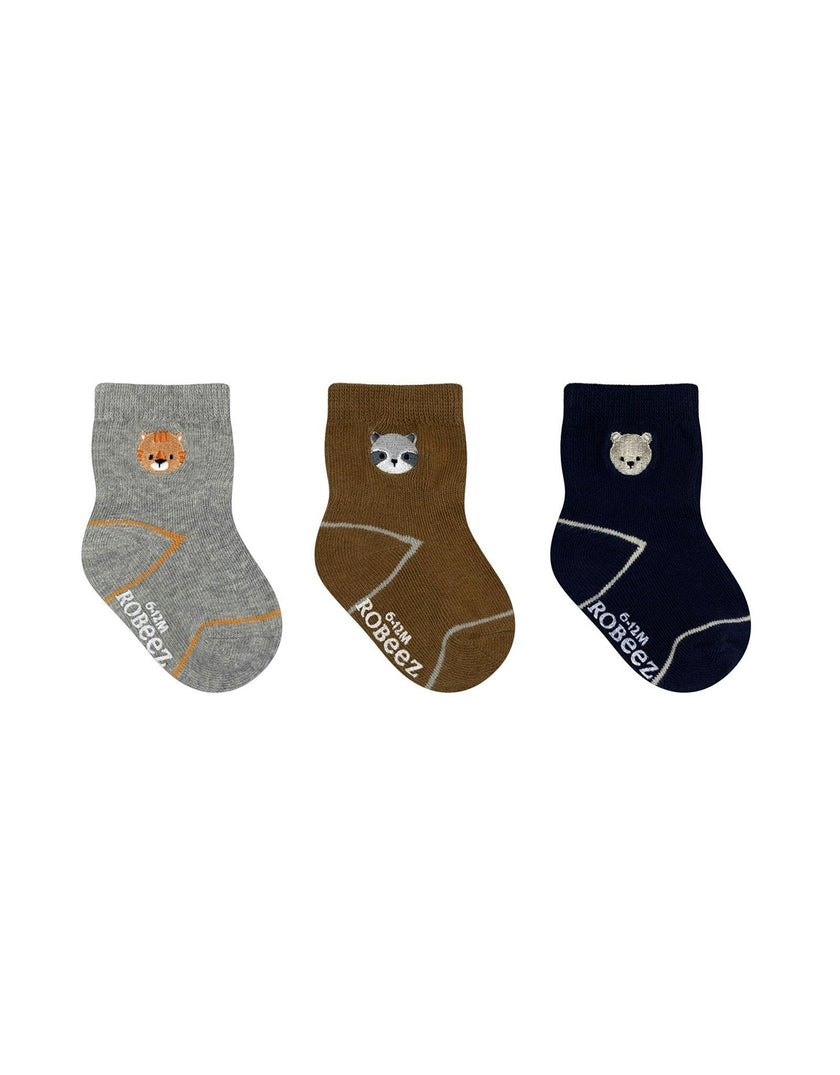 Wild Critters Assorted Neutral 3pk Infant Hosiery