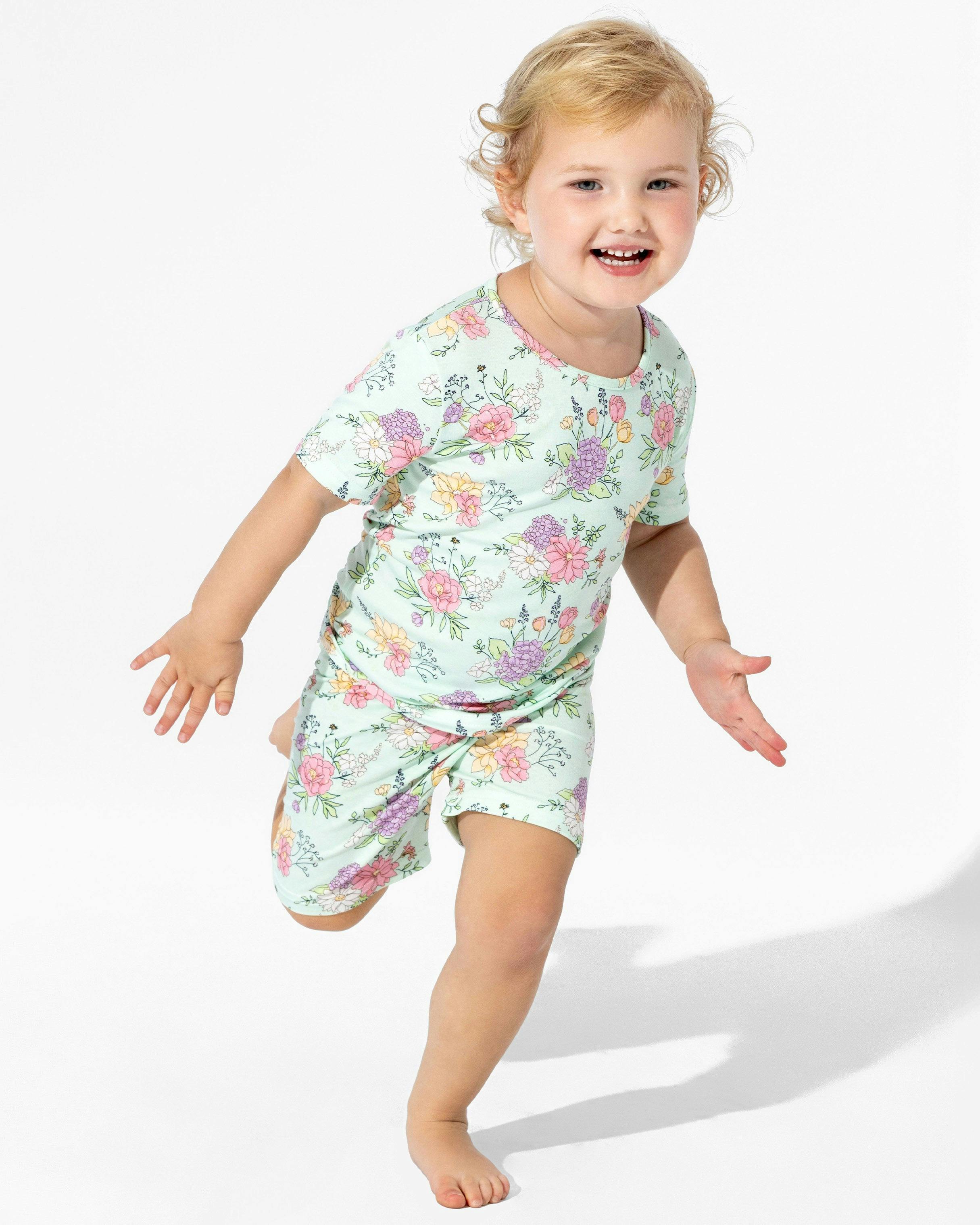 Petals & Posies Bamboo Kids Pajama Short Set