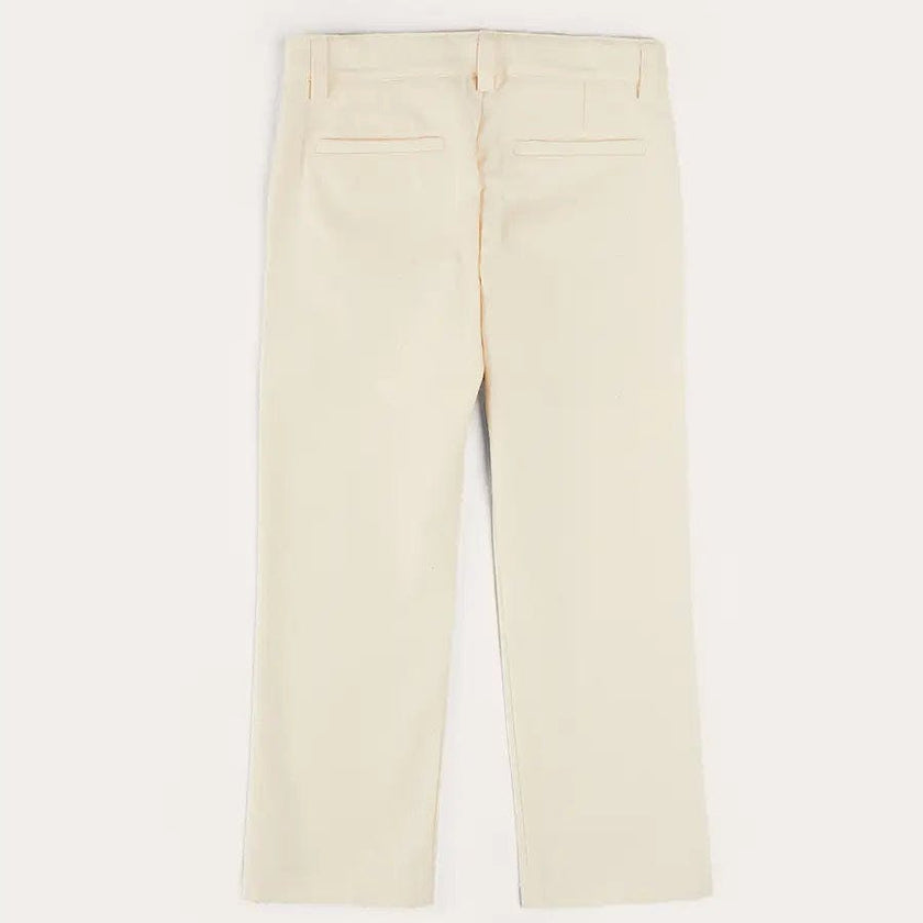 Plain Pocket Detail Trousers in White (4-10yrs)