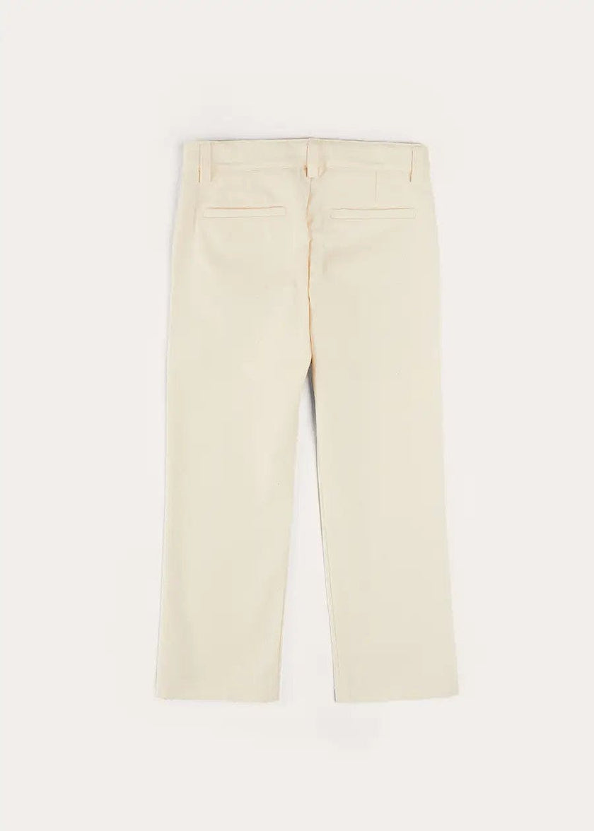 Plain Pocket Detail Trousers in White (4-10yrs)