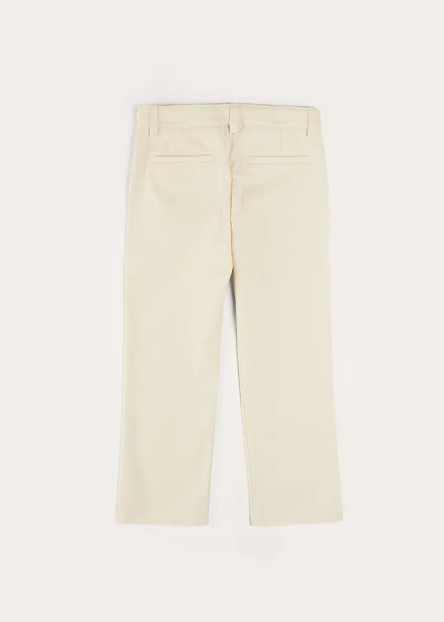 Plain Pocket Detail Trousers in White (4-10yrs)