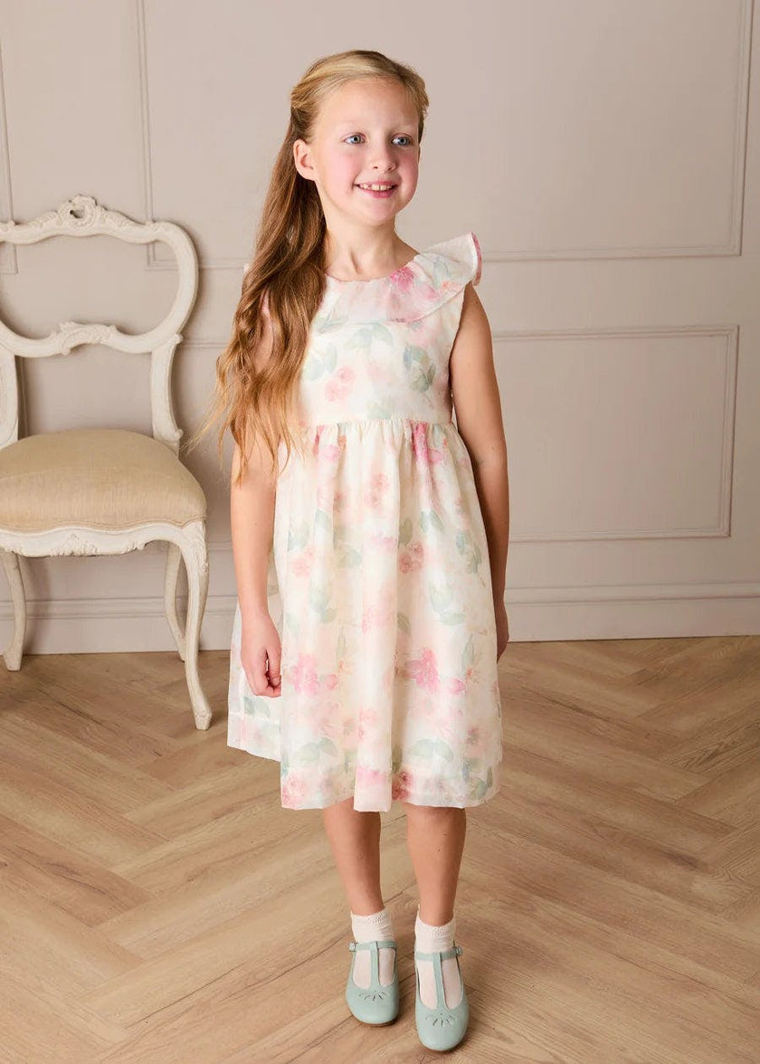Lillie Floral Sleeveless Dress in Pink (18mths-12yrs)