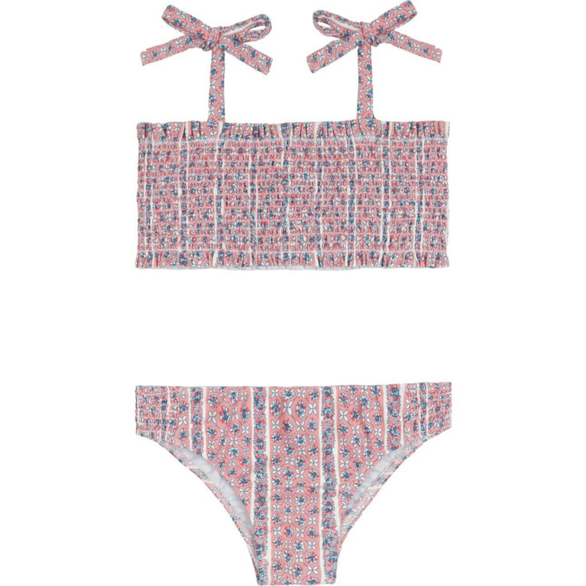girls rosa vine smocked bikini