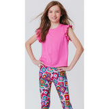Girls Ruffle Crop Top, Pink