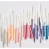 Silver Glitter Dipped Candles