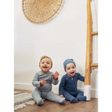 Buttons & Polka Dots Footie, Blue
