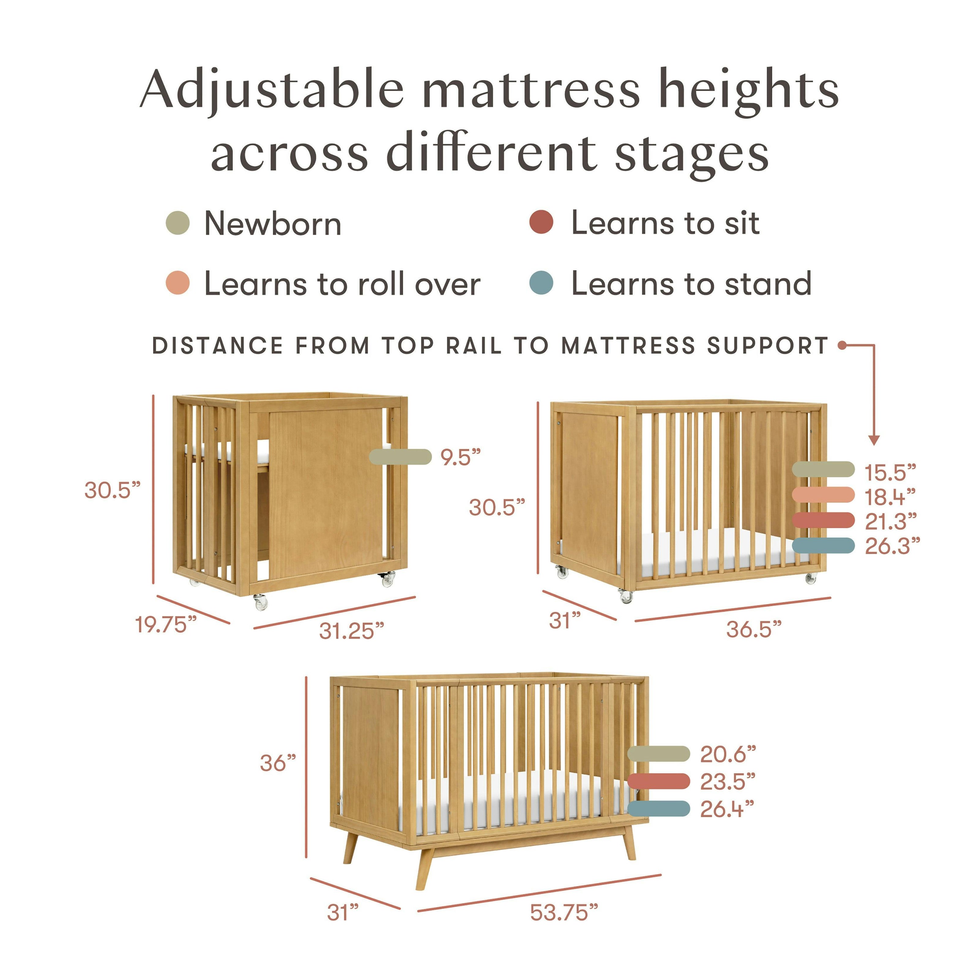 Babyletto Palma 8-in-1 Convertible All-Stages® Crib with Bassinet & Toddler Bed Kits