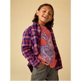 Flannel Button Up Shirt, Blue