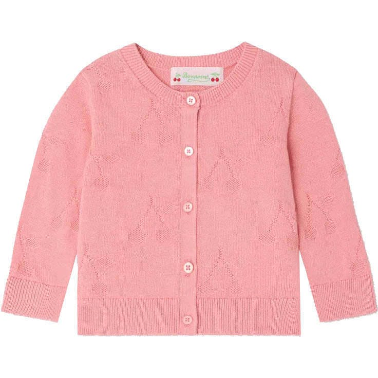BONPOINT Teyana Baby Cardigan - Rose Bonbon