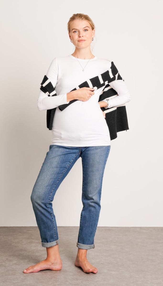 Liv Long Sleeve Maternity Crew Neck Tee