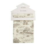 Country Toile Tea Towel
