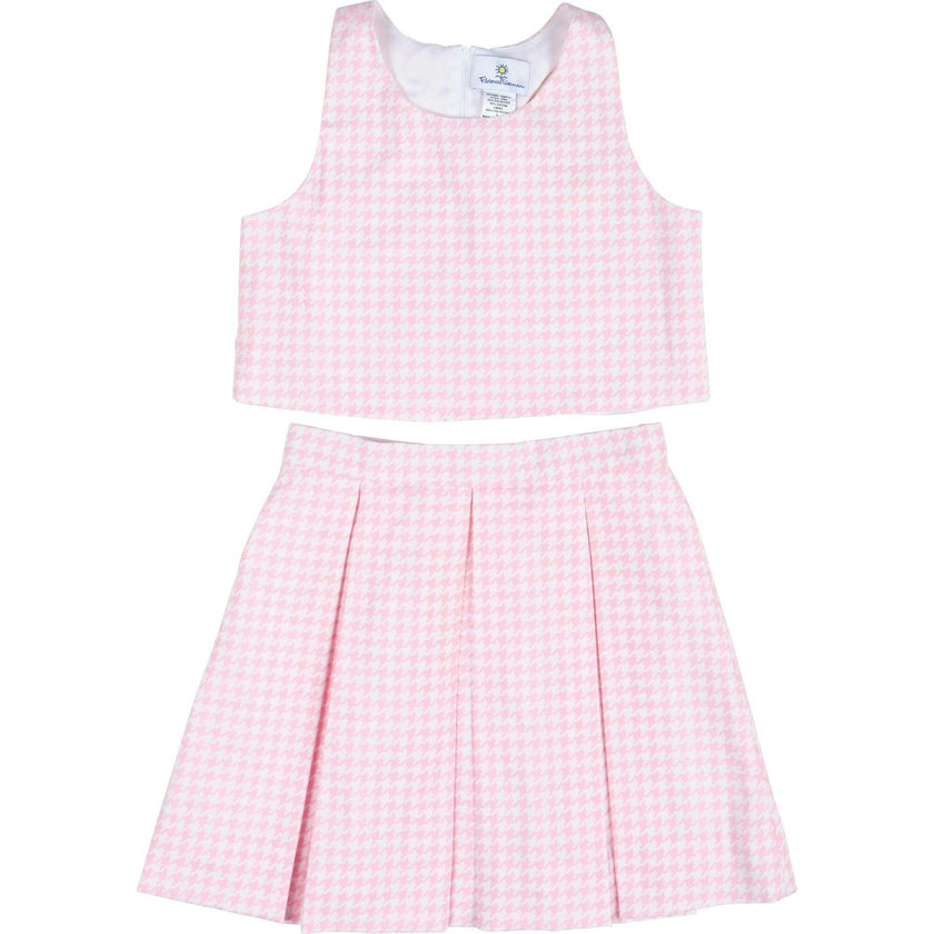 Houndstooth Top and Pleated Skirt