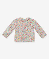 Reversible Quilted Jacket, Burgundy Coneflower Floral