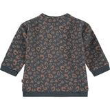 Leopard Print Crew Neck Pullover Sweatshirt